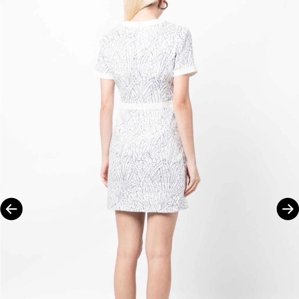 Staud Linen Blue and White Mini Dress | Staud Mini Perla Dress - Picture 2 of 7